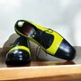 Handmade Yellow & Black Genuine Cow-Hide Leather Cap Toe Shoes For Men-2