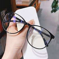 Women Retro Round Frame Anti blue light eyeglasses - Thumbnail 2