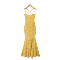 Cross-back straps hollow sexy suspender dress - Thumbnail 2