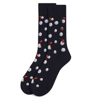 Fun Socks Men's Golf Novelty Socks Black and White Golf Lovers Gift Dad Gift - Thumbnail 4