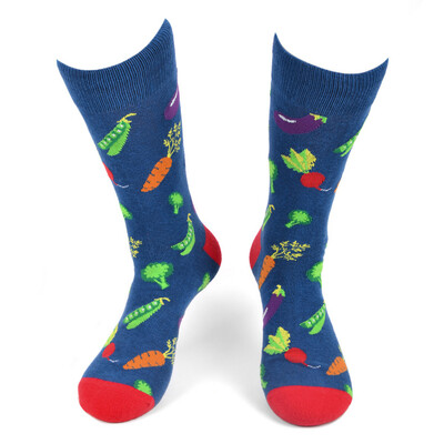 Men's vegetables socks fun novelty socks crazy fun lovely food crew socks groomsmen wedding socks