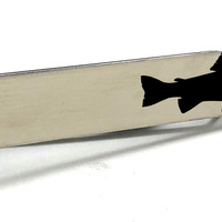 Fly Fishing Tie Bar Fishing Gift Fisherman Tie Clip Rainbow Trout Outdoors Wild Life Gift Perfect Dad Gift Best Friend Gift Grandpa Gift - Thumbnail 1