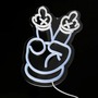 1pc Quad Peace Sign LED Neon Sign Night Light - Novelty Lighting for Home Bedroom Dorm Party-4