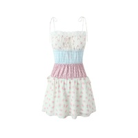 Design lace patchwork suspender dress - Thumbnail 3