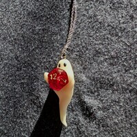 D12 Glow Ghost DND Necklace - Thumbnail 1