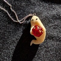 D20 Glow Ghost Necklace - Thumbnail 1