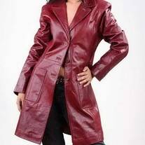 Vintage Leather Trench Coat Leather Coat Women