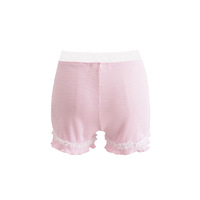 Lace Panel Square Neck Long Sleeve T-shirt Low Waist Bow Decorated Slim Fit Hottie Shorts Set - Thumbnail 1