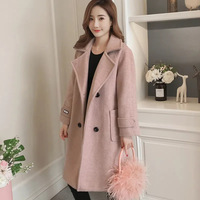 Autumn Winter Fashion Middle Length Outerwears Women's Woolen Coat - Thumbnail 1