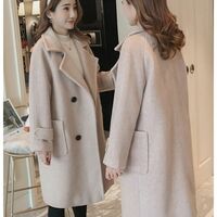 Autumn Winter Fashion Middle Length Outerwears Women's Woolen Coat - Thumbnail 3