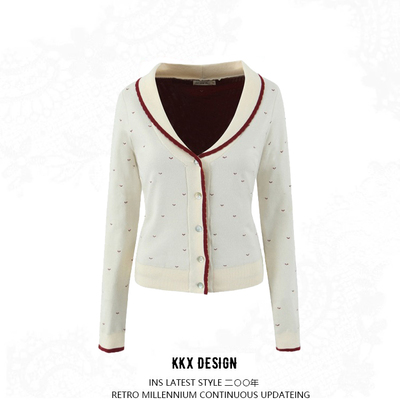 Deep v collar long sleeve sweater