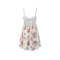 Colorblock chest embroidery suspender dress - Thumbnail 1