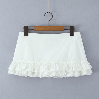 Sexy low waist ruffled mini skirt