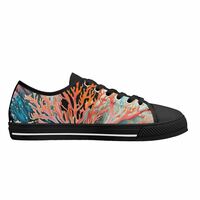 Mens Coral Black Sneakers - Thumbnail 4