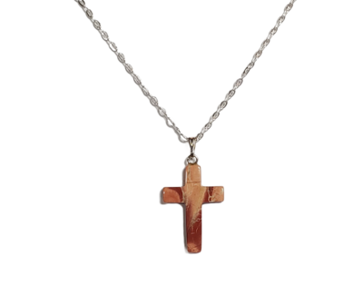 Red Agate Cross Necklace