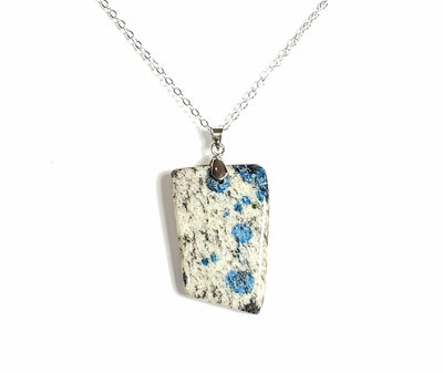Abstract Cut K2 Jasper Pendant Necklace