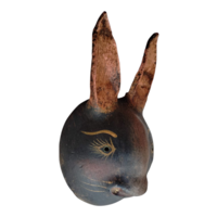 Mexican coconut mask. Collectibles. Home decoration. Wall decoration. Interior decoration. Mexican mask. Mexican craft. Mexican Folk Art. - Thumbnail 1