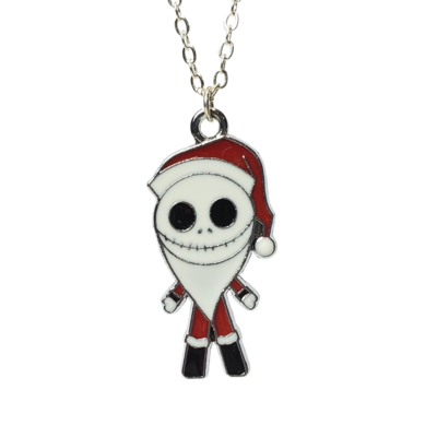 Nightmare before christmas santa jack skellington necklace