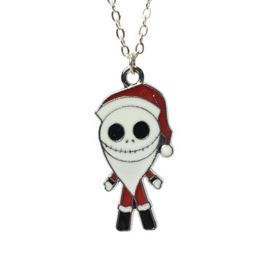 Nightmare Before Christmas Santa Jack Skellington Necklace
