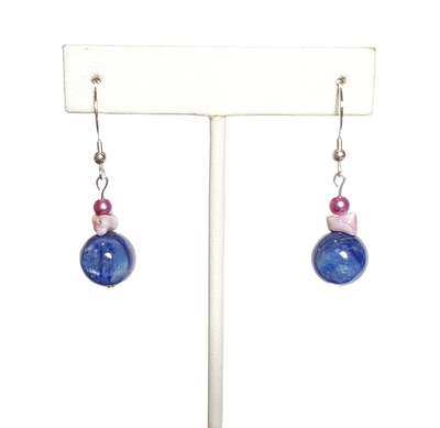 Cebu Beauty Shell and Blue Kyanite Earrings