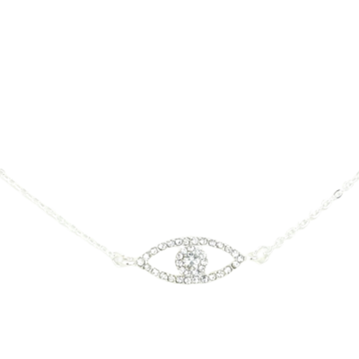 Crystal rhinestone eye necklace - Thumbnail 1