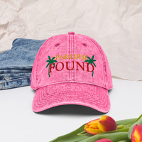 Paradise Found Embroidery Vintage Cotton Twill Cap - Thumbnail 5