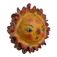 Coconut mask. Collectibles. Home decoration. Wall decoration. Interior decoration. Mexican mask. Mexican craft. Mexican Folk Art. - Thumbnail 1