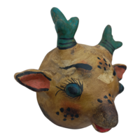 Coconut mask. Collectibles. Home decoration. Wall decoration. Interior decoration. Mexican mask. Mexican craft. Mexican Folk Art. - Thumbnail 1