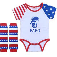 Donald Trump FAFO Funny Bodysuit Romper Outfit Shirt Set - Thumbnail 1