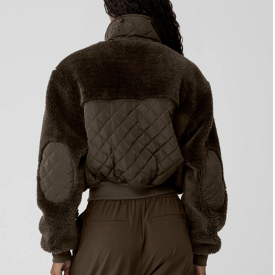  sherpa sport jacket - brown