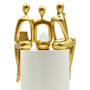 Adam & Friends Home Decor Shelf Sitters, Thinker, Fortune Teller, Reader Sculpture | 3-Piece | Gold | 676685054296-1
