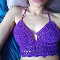 Corset purple top - Thumbnail 1