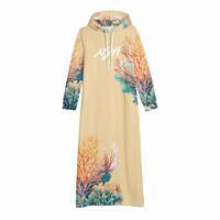 Coral Hoodie Dress Cream - Thumbnail 3