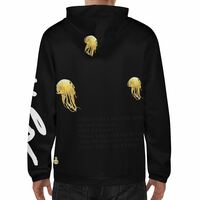 Adult Unisex Jelly Fish Black Hoodie - Thumbnail 1