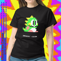 Retro Gamer Bubble Bobble T-Shirt (5 colors) - Thumbnail 1