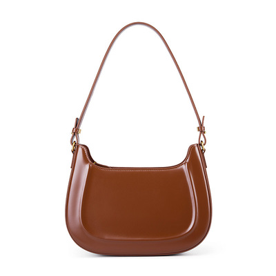 Genuine leather women purses and ladies handbags brown - Thumbnail 5