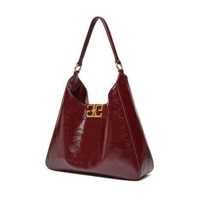 Genuine Leather Handbags for Women Satchel Top Handle Bags Red