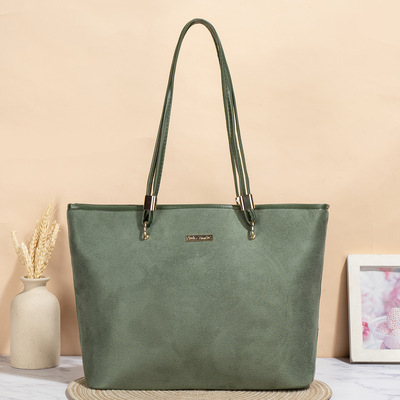 Women vegan leather top handle shoulder purses and handbags green - Thumbnail 3