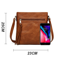 Women Trendy Small Shoulder Bag Vegan Leather Hobo Handbags Black - Thumbnail 1
