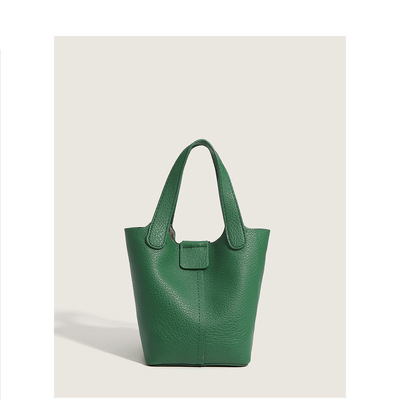 Ladies' bucket bag crossbody bag green - Thumbnail 1