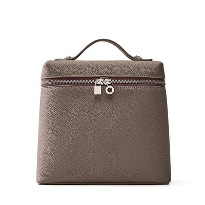 Genuine leather women piana backpack grey - Thumbnail 1