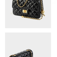 Genuine Leather Shoulder Bag for Women Purses and Handbags Hobo Crossbody Bag Black - Thumbnail 1