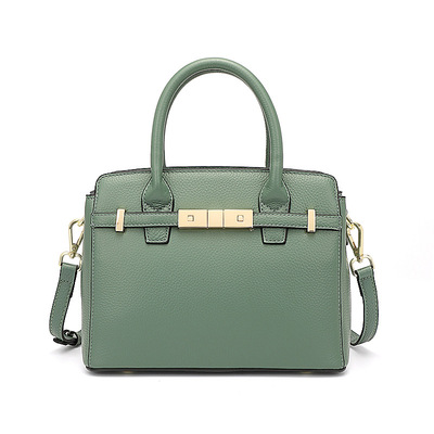 Genuine leather womens purses and handbags shoulder bag green - Thumbnail 2