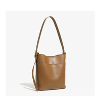 Women Genuine Leather Crossbody Purse Travel Shoulder Satchel Bags Brown - Thumbnail 1