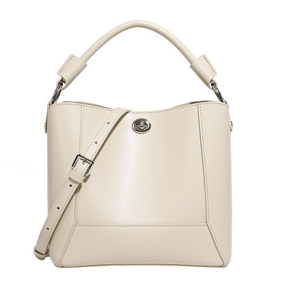 Genuine leather tote bag ladies travel purses and handbags white