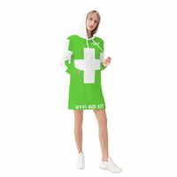 Nyvi Aid Hoodie Dress Green - Thumbnail 3