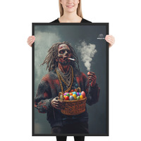 Stoner Zombie Easter Framed Poster - Thumbnail 2