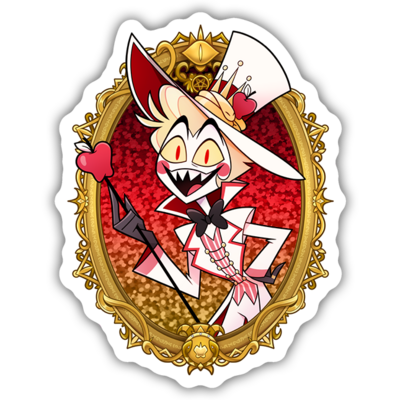 Lucifer Portrait Glitter Sticker