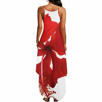 Red Horizon Sleeveless Evening Dress - Thumbnail 1