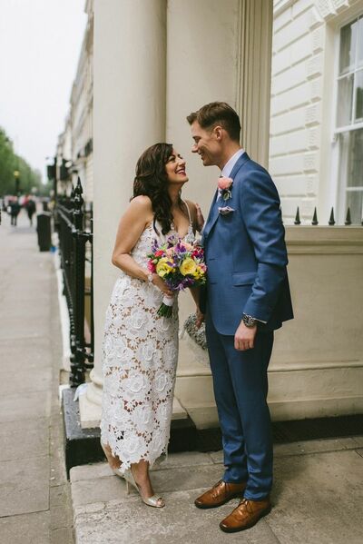 Simple Sheath Lace Wedding Dress Bridal Gown Wedding Gown